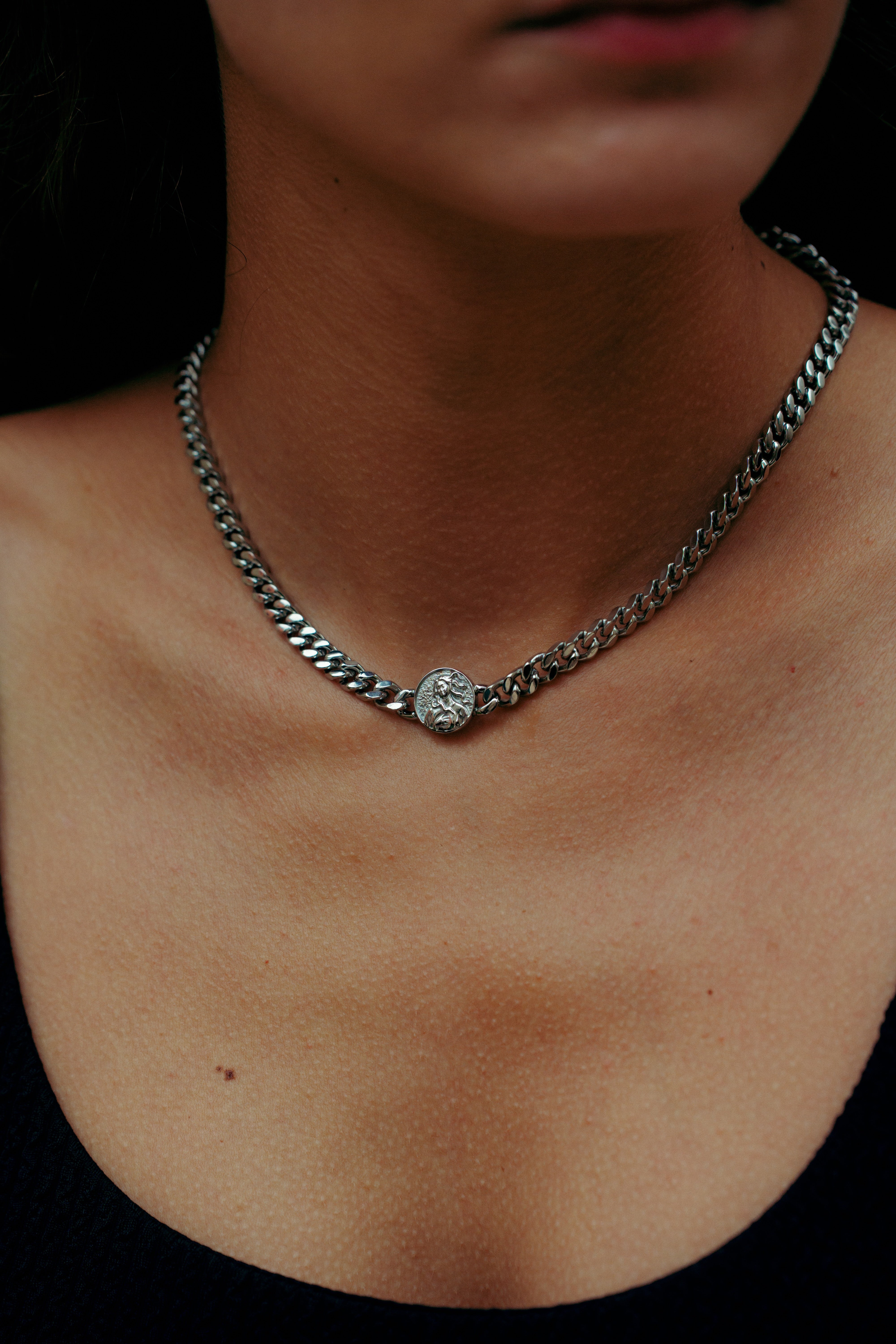 APHRODITE NECKLACE - SILVER - Back in Stock – APOLLONIA