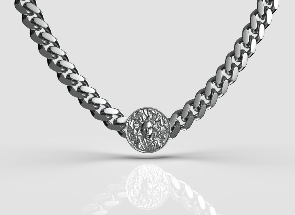 MEDUSA NECKLACE - SILVER - Back in stock